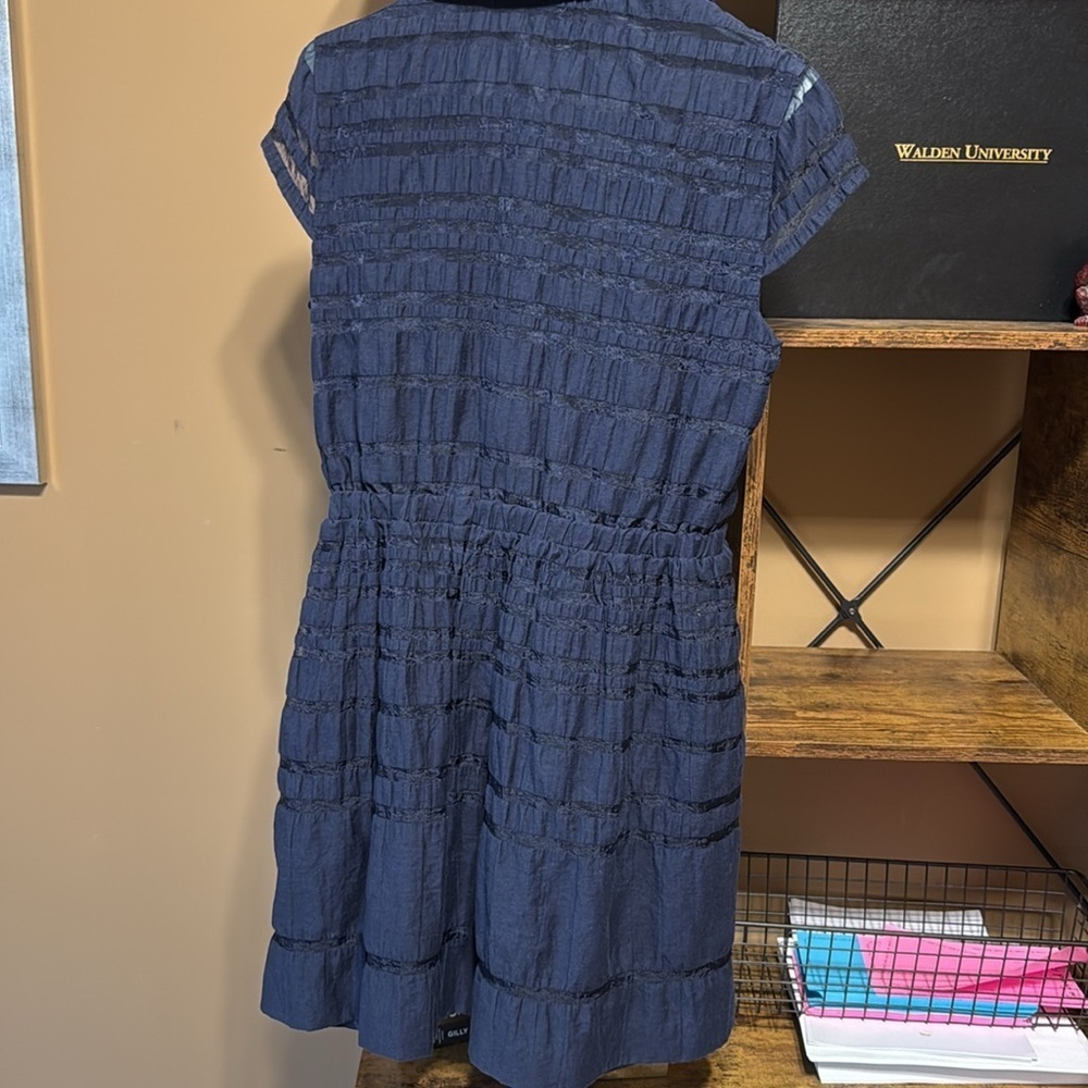 Just Taylor Woman's Cotton Dress, Blue - Picture 5 of 7